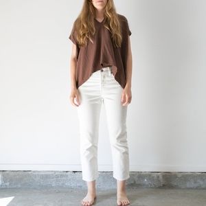 Levi's Wedgie Straight Corduroy Pants White 27